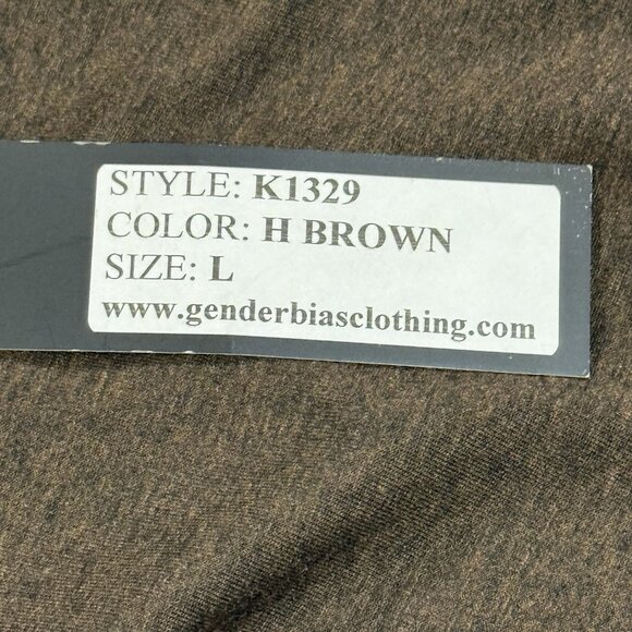 NWT Gender Bias Sienna Brown Short Sleeve Capsule Shirt Top Womens Size Large - Picture 6 of 10